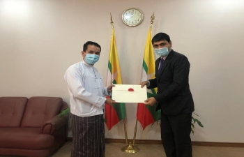 Consul General Neeraj Kumar, CGI Mandalay called on H.E. U Min Thein, DG Protocol, Ministry of Foreign Affairs, GoM to share his credentials and discussed the warm & cordial India-Myanmar relations and ways to further strengthen it.